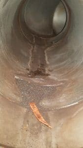 Inspecting possible corrosion on stainless flues